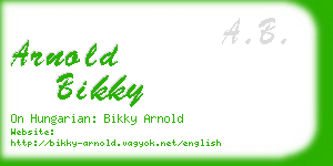 arnold bikky business card